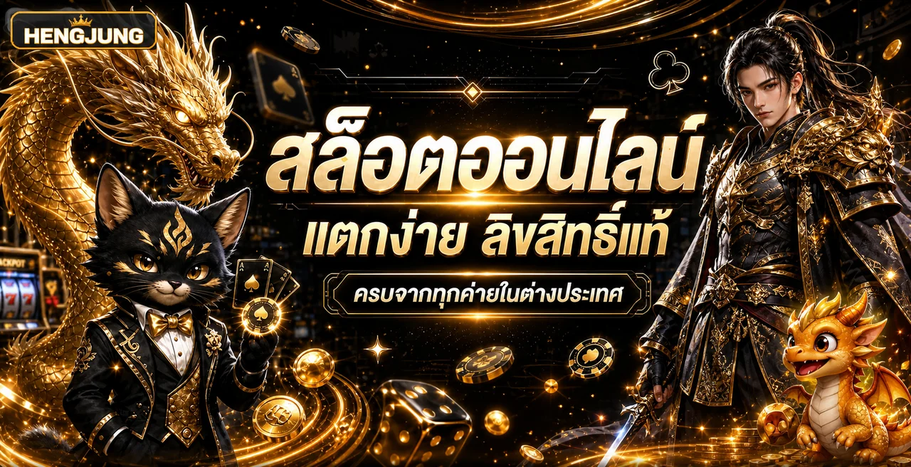 สล็อตออนไลน์ HENGJUNG พร้อมตัวละครแฟนตาซีโทนดำทอง